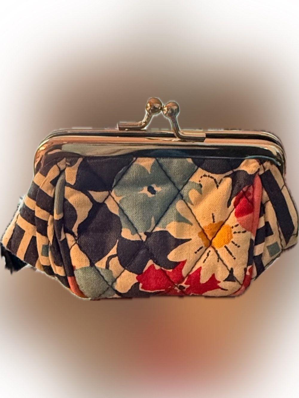 Vera Bradley Quilted Floral Kiss-Lock Coin Purse - Summer Cottage